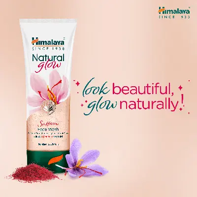 Picture of Himalaya Natural Glow Saffron Face Wash 100ml
