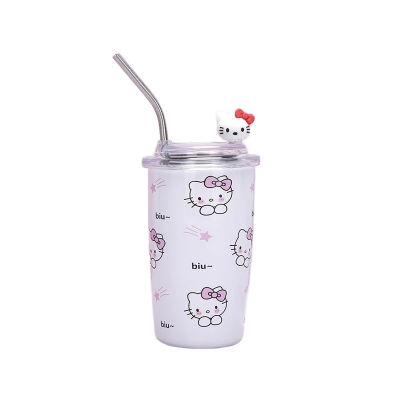 Picture of Sanrio Mini Portable Stainless Steel Thermos Cup with Straw | Cute Leakproof Insulated Flask for Kids & Travel
