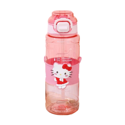 Picture of New Summer Cartoon Kids Water Bottle | Colorful Leakproof Straw Bottle for School & Outdoor Fun