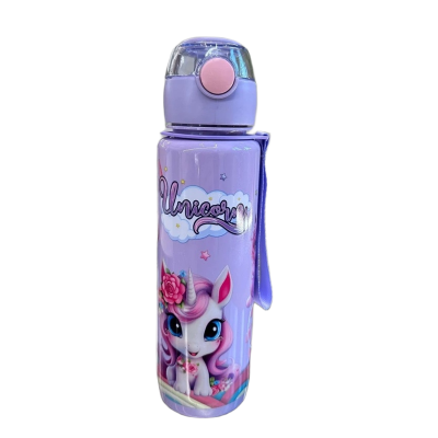 Picture of Unicorn Water Bottle | Cute Leakproof Kids Bottle with Straw & Strap