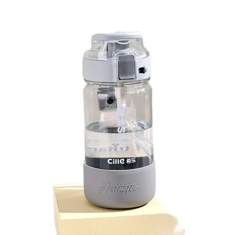 Picture of XILE Tritan Straw Water Bottle | BPA-Free Leakproof Bottle with Built-in Straw & Carry Handle