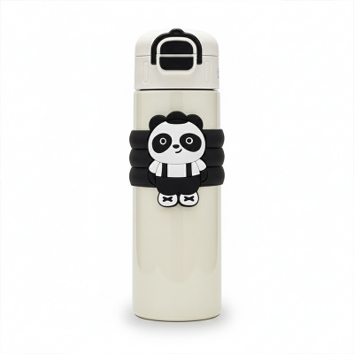Picture of New Dual-Use Panda Thermos Bottle for Kids – 500ml | Insulated Stainless Steel Flask with Straw & Handle