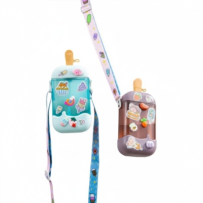 Picture of Kids Ice Cream Straw Cup | Cute BPA-Free Water Bottle with Lid – 450ml