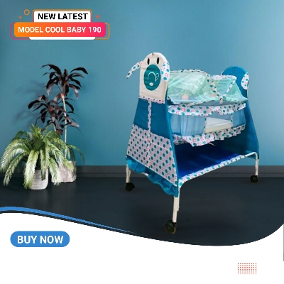 Picture of Dolna Bed For New Born Baby A Cozy Nest Cradle model no  Cartoon-190 dolna bed with mosquito net Bacchader Dolna Baby Dolna