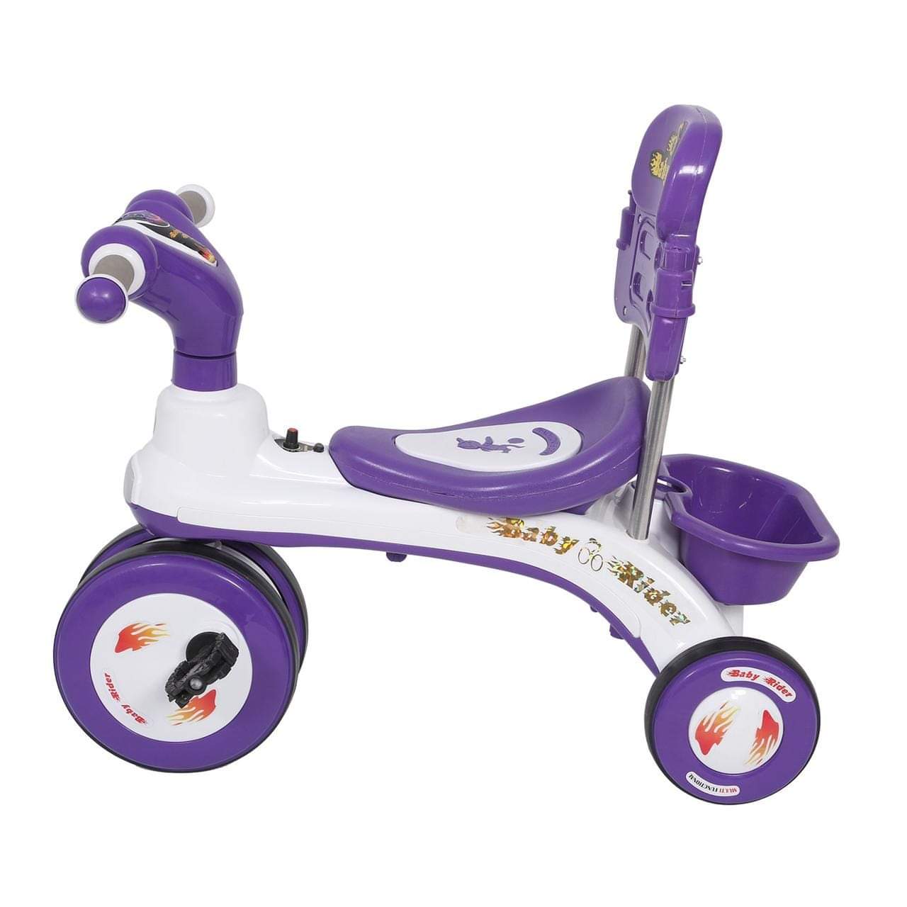 Picture of Baybee Kids Tricycle Mini Cruiser Pedal Go Kart Racing Ride On Toy Car For Baby With Curved Seat Baby Tricycle Kid'S Trike/Bicycle Children Tricycle For Boys & Girls Age 2-5 Years(Red)