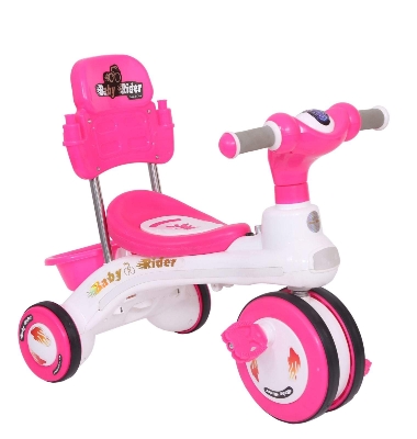 Picture of Baybee Kids Tricycle Mini Cruiser Pedal Go Kart Racing Ride On Toy Car For Baby With Curved Seat Baby Tricycle Kid'S Trike/Bicycle Children Tricycle For Boys & Girls Age 2-5 Years(Red)