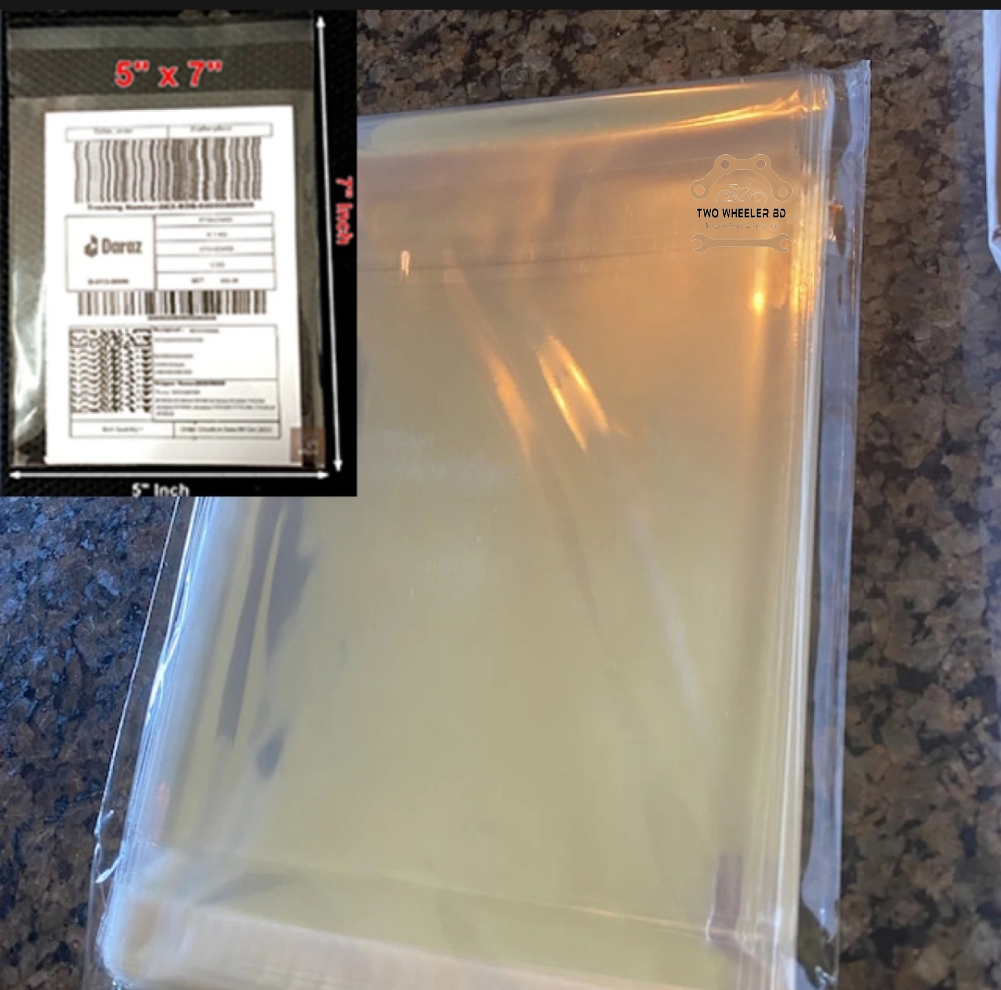 Picture of (5x7) Inch High Quality Crystal Cellophane Poly Bag for use small Product Packaging, Print Label & Invoice Poly bags.