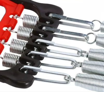 Picture of 3 in 1 Chest Expander Spring for Men Inbuilt Hand Gripper Cum Tummy Trimmer Exerciser with 5 Detachable Springs for Home Mini Gym