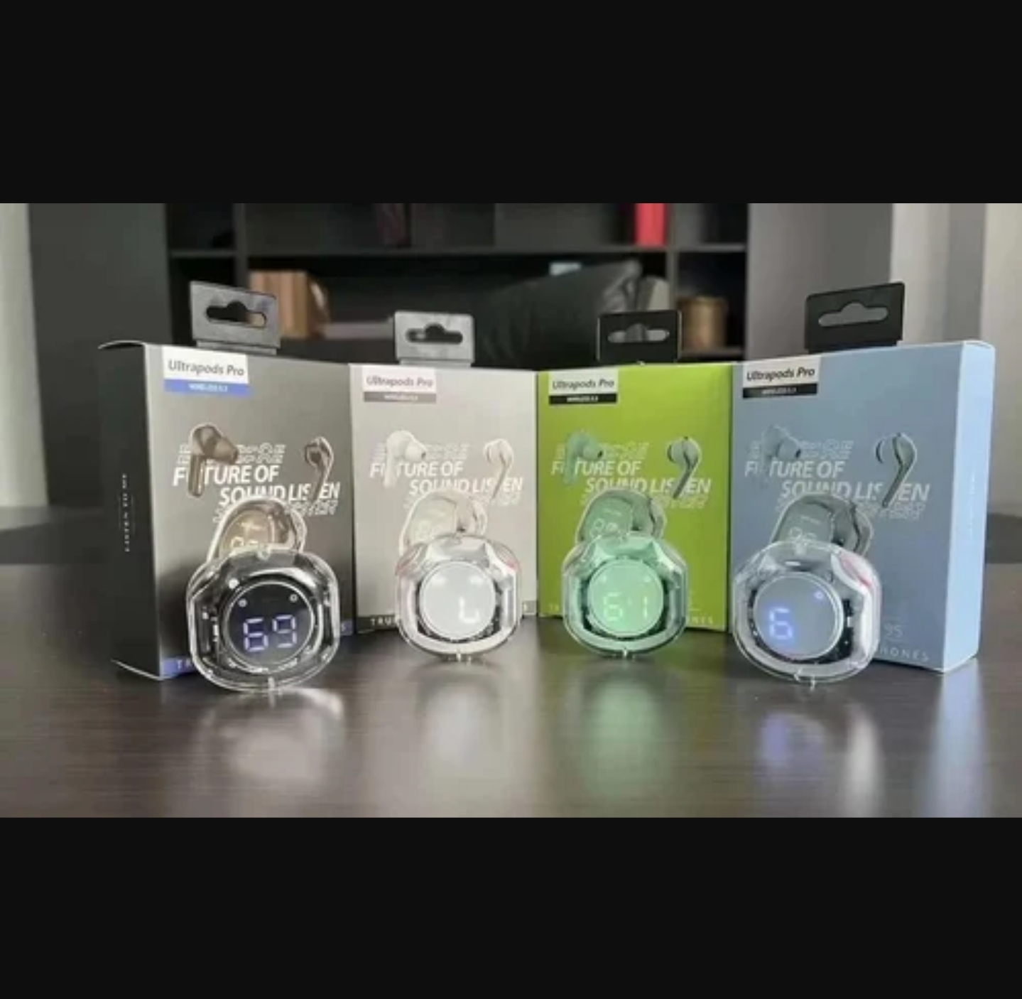 Picture of Ultra Pods Pro Earbuds Transparent TWS Bluetooth Earbuds BT Noise Cancelling Gaming Stereo sound earbuds High bass HD Mic Low Latency by Saimon Gadget & Electronics Ltd