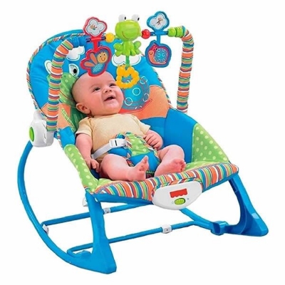 Picture of Toddler Baby Rocker with Musical Toy Bar and Vibration - Blue