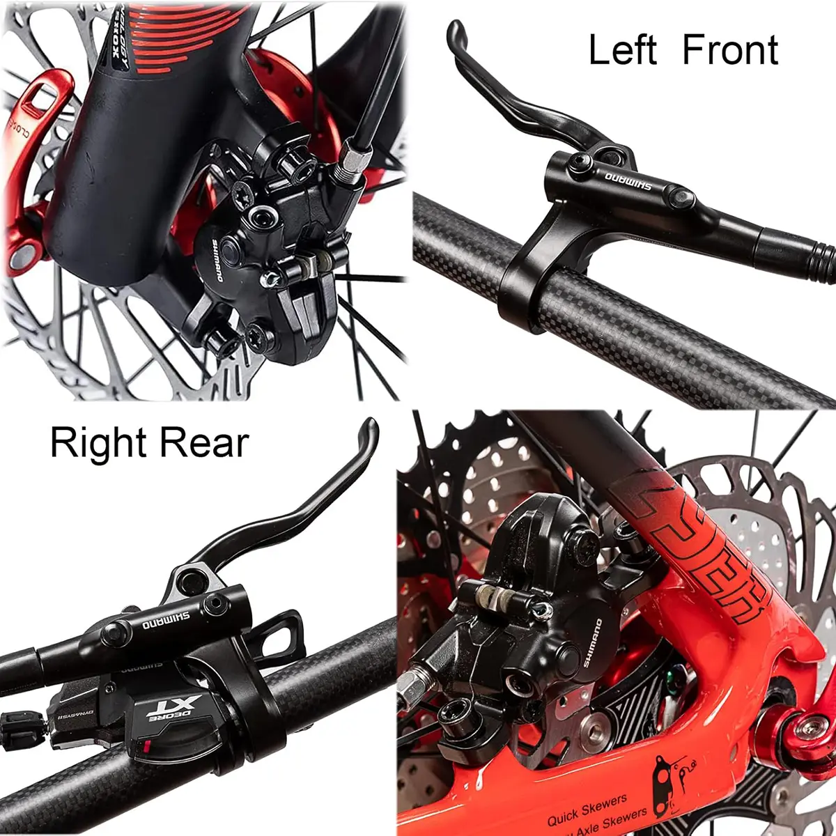 Picture of Shimano Bl Br Mt200 Hydraulic Oil Brake Set For Mtb Bicycles - Reliable Braking Performance For Safety And Control