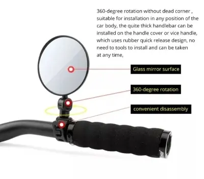 Picture of Original China Cycle 360 Mirror. High Quality Cycle Rear-viewer Mirror. Made In China (360 Oval Mirror)