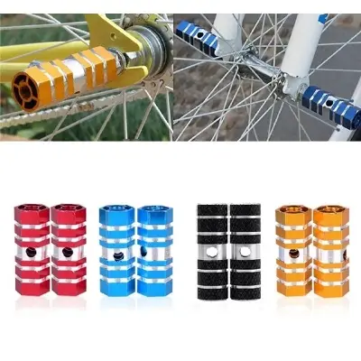 Picture of Bicycle Aluminium bike Foot Pegs -2Pcs. 9mm Thread