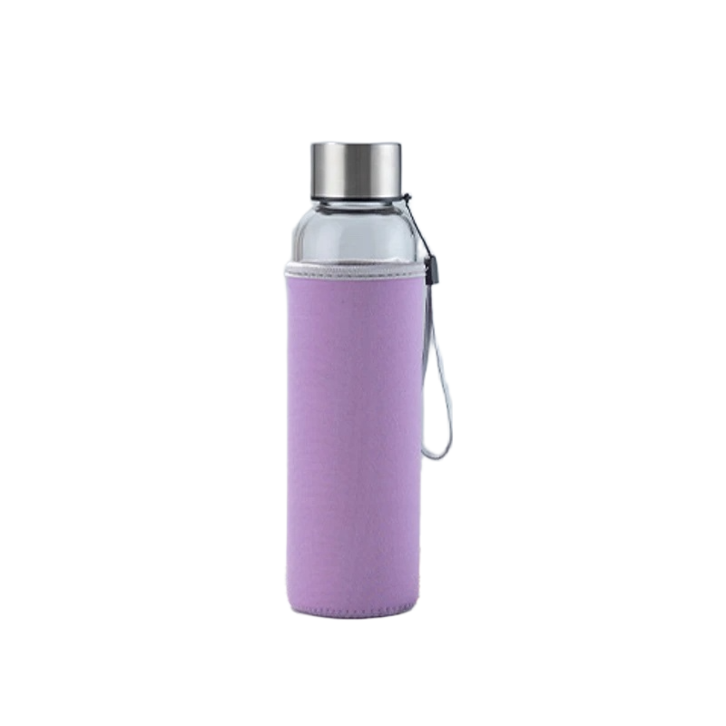 Picture of Heat-Resistant Glass Water Bottle with Protective Sleeve – 500ml | Leakproof Eco-Friendly Travel Bottle