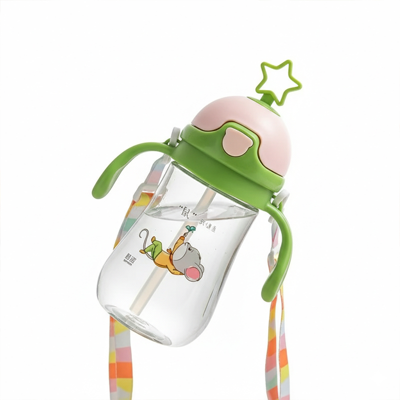 Picture of Cute Summer Kids Water Bottle – Drop-Resistant Straw Cup for Preschool & Primary School | 600ml