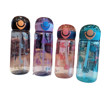 Picture of 1600ml Summer Dual-Compartment Straw Water Bottle | Leak-Proof | Portable with Handle