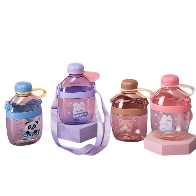 Picture of Creative U-Shaped Dual-Chamber Water Bottle – 800ml | Leak-Proof | Portable with Strap