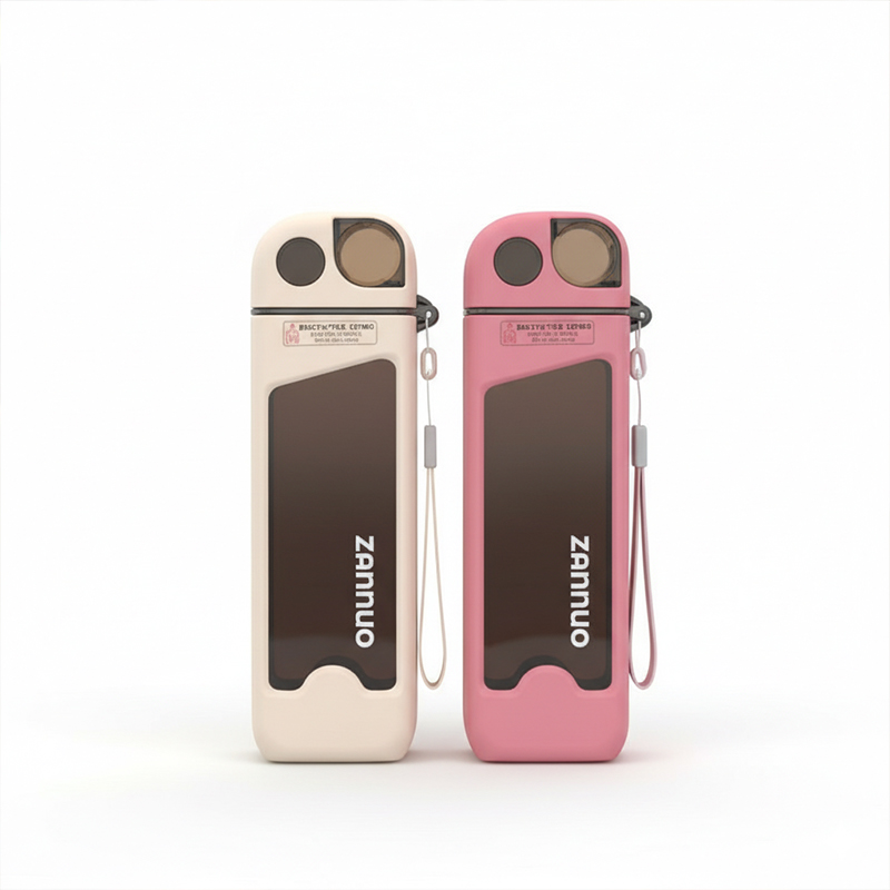 Picture of Creative Naughty Bear Cartoon Glass Water Bottle – 500ml | Aesthetic Leak-Proof Bottle with Lid & Strap