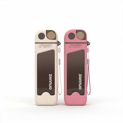 Picture of Creative Naughty Bear Cartoon Glass Water Bottle – 500ml | Aesthetic Leak-Proof Bottle with Lid & Strap