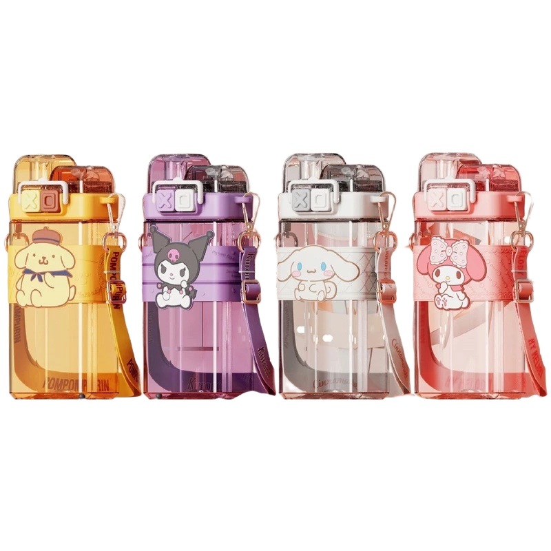 Picture of Yiben Kids Water Bottle – 500ml | Leak-Proof Straw Bottle with Handle & Strap