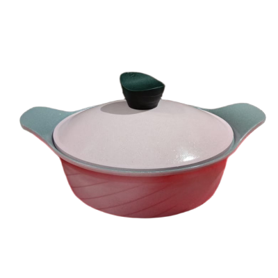 Picture of Aluminum Die-Cast Ceramic Coating Casserole 20cm Pink with Lid – 5015CP20