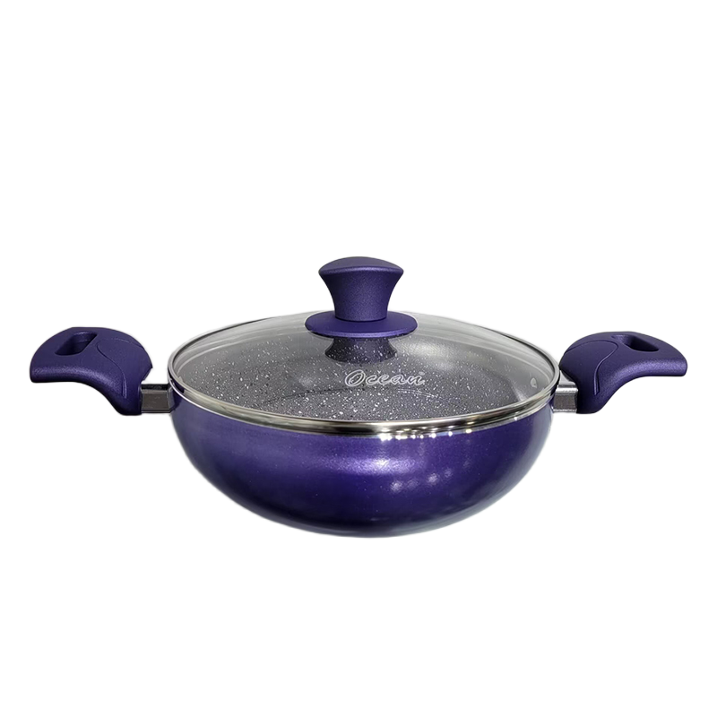 Picture of Ocean 26cm Orange Non-Stick Wok with Glass Lid – ONW26O