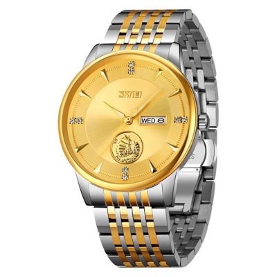 Picture of Skmei 9309 Silver & Gold Men’s Luxury Wristwatch