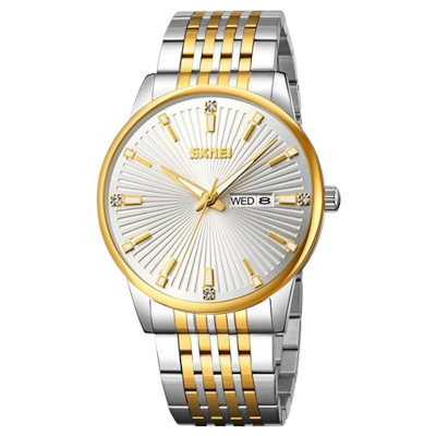 Picture of Skmei 9323 Silver Gold Men’s Premium Luxury Watch