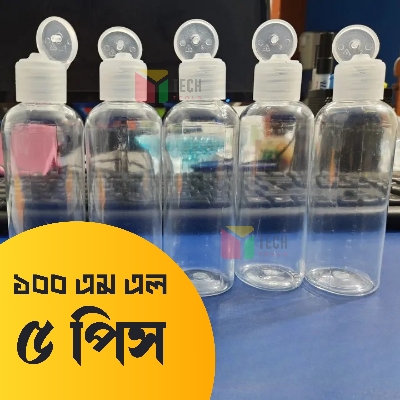 Picture of plastic bottle with click cap 100 ml 5 Pcs