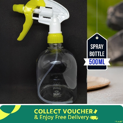 Picture of 500 Ml Bottle Spray Nozzle Trigger Flower Garden Water Disinfection Transparent