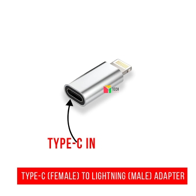 Picture of USB Type-C (Female) to Lightning (Male) Adapter