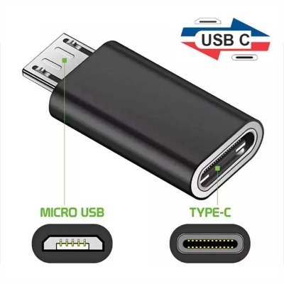 Picture of Type C to Micro USB Converter Type C Female to Micro USB Male Adapter