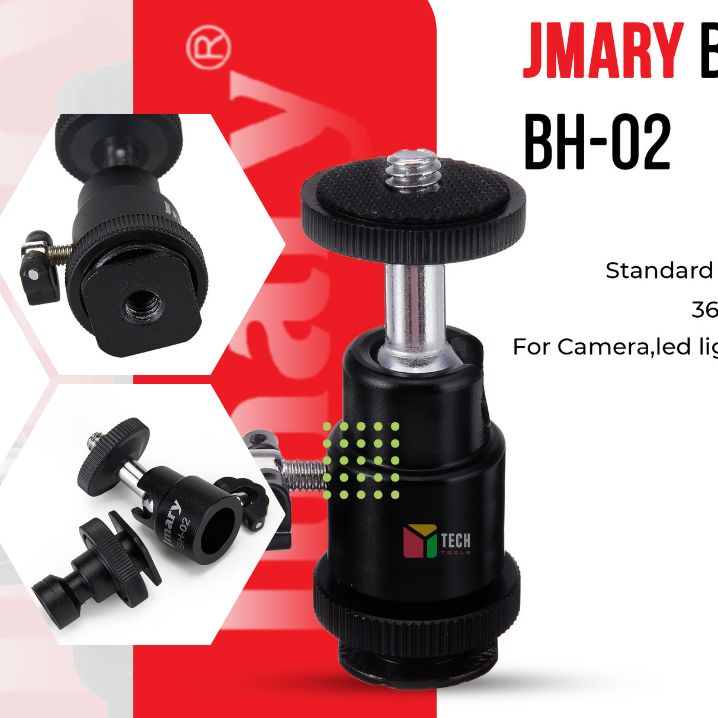 Picture of Jmary Ball Head BH-02 Mount With Cold Shoe 1/4'' Tripod Mount