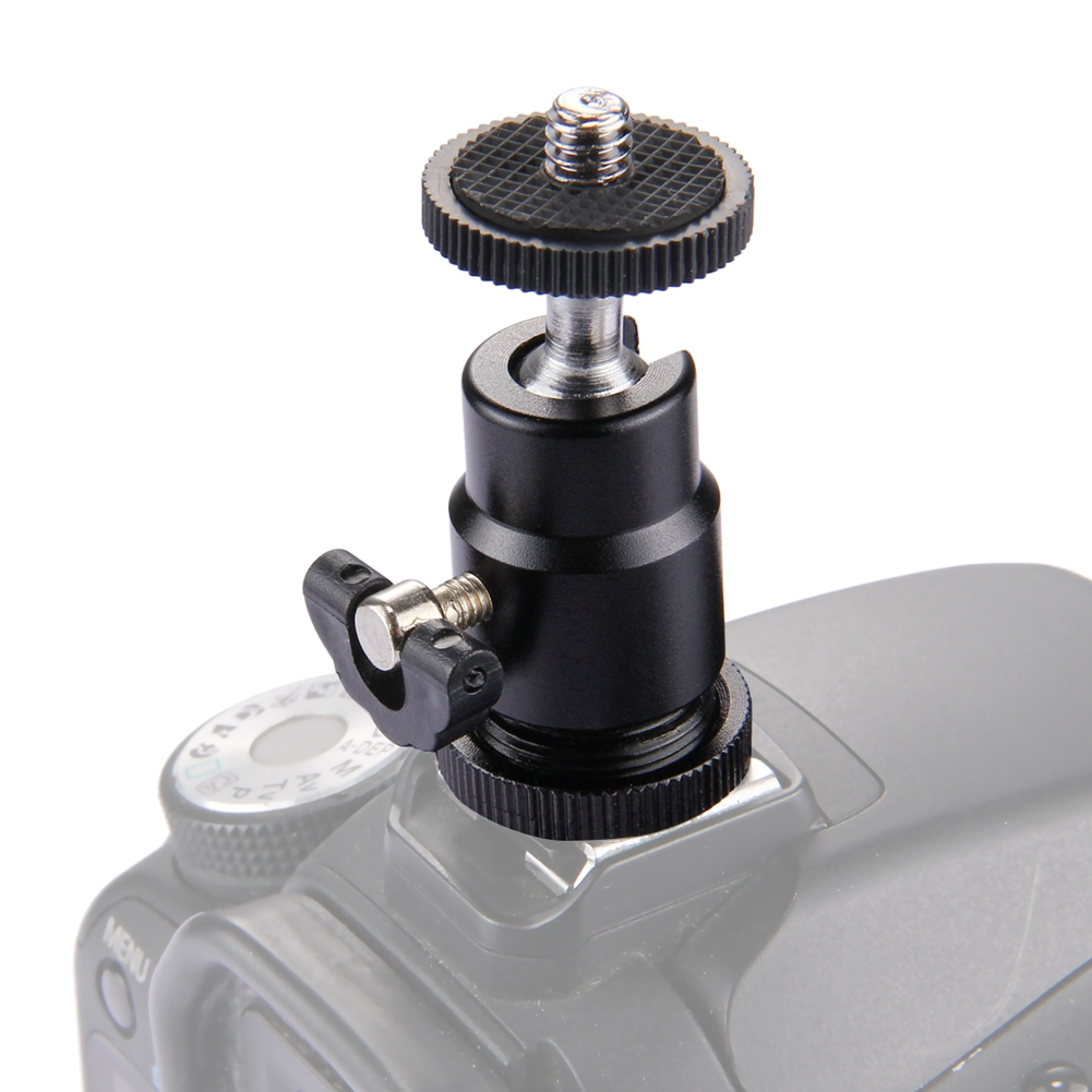 Picture of PULUZ Aluminum Rotatable Mini Tripod Ball Head 1/4" Screw Rotary Mount Stand for Canon Nikon DSLR DV Camera