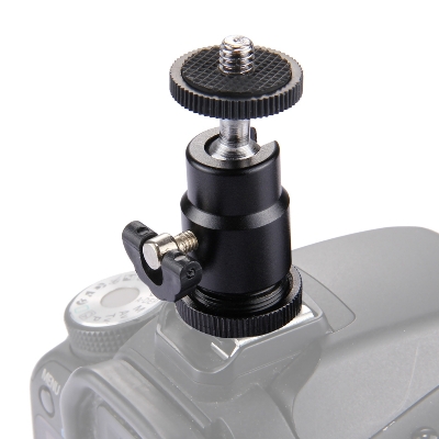 Picture of PULUZ Aluminum Rotatable Mini Tripod Ball Head 1/4" Screw Rotary Mount Stand for Canon Nikon DSLR DV Camera