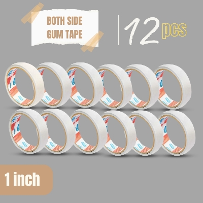 Picture of 1 inch Both Side Tape Use for All Purpose/ double side tape-12pcs