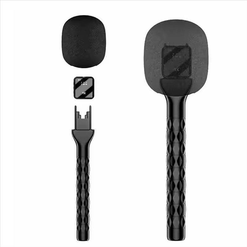 Picture of Handheld Wireless Interview Radio Microphone Interview Stick