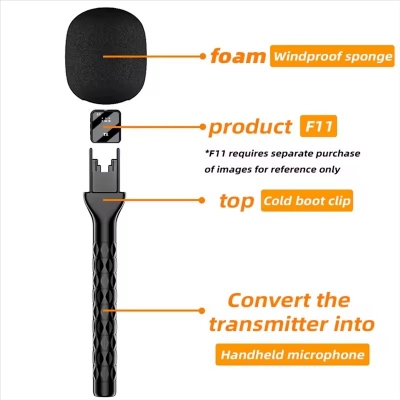 Picture of Handheld Wireless Interview Radio Microphone Interview Stick