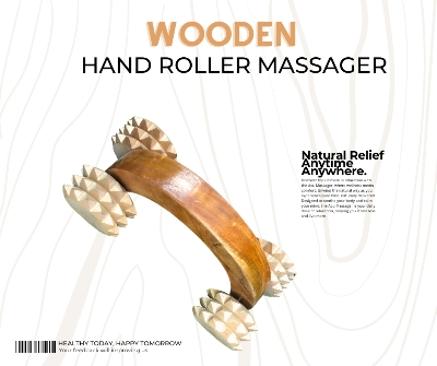 Picture of Wooden Body Massage Roller Manual Massager Acupressure Roller Relaxation Massage for Body Shoulders Back
