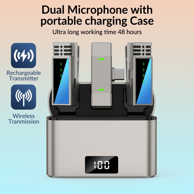 Picture of Jmary MW-15 2.4G Dual Wireless Microphone Type-C For Mobile