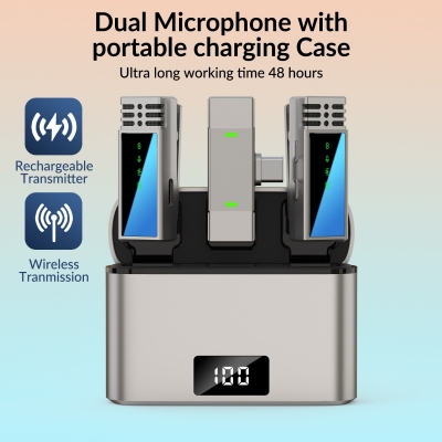 Picture of Jmary MW-15 2.4G Dual Wireless Microphone Type-C For Mobile
