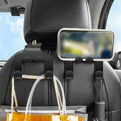 Picture of Car Seat Back Hook Bag Storage Headrest Hanger Phone Holder Bracket