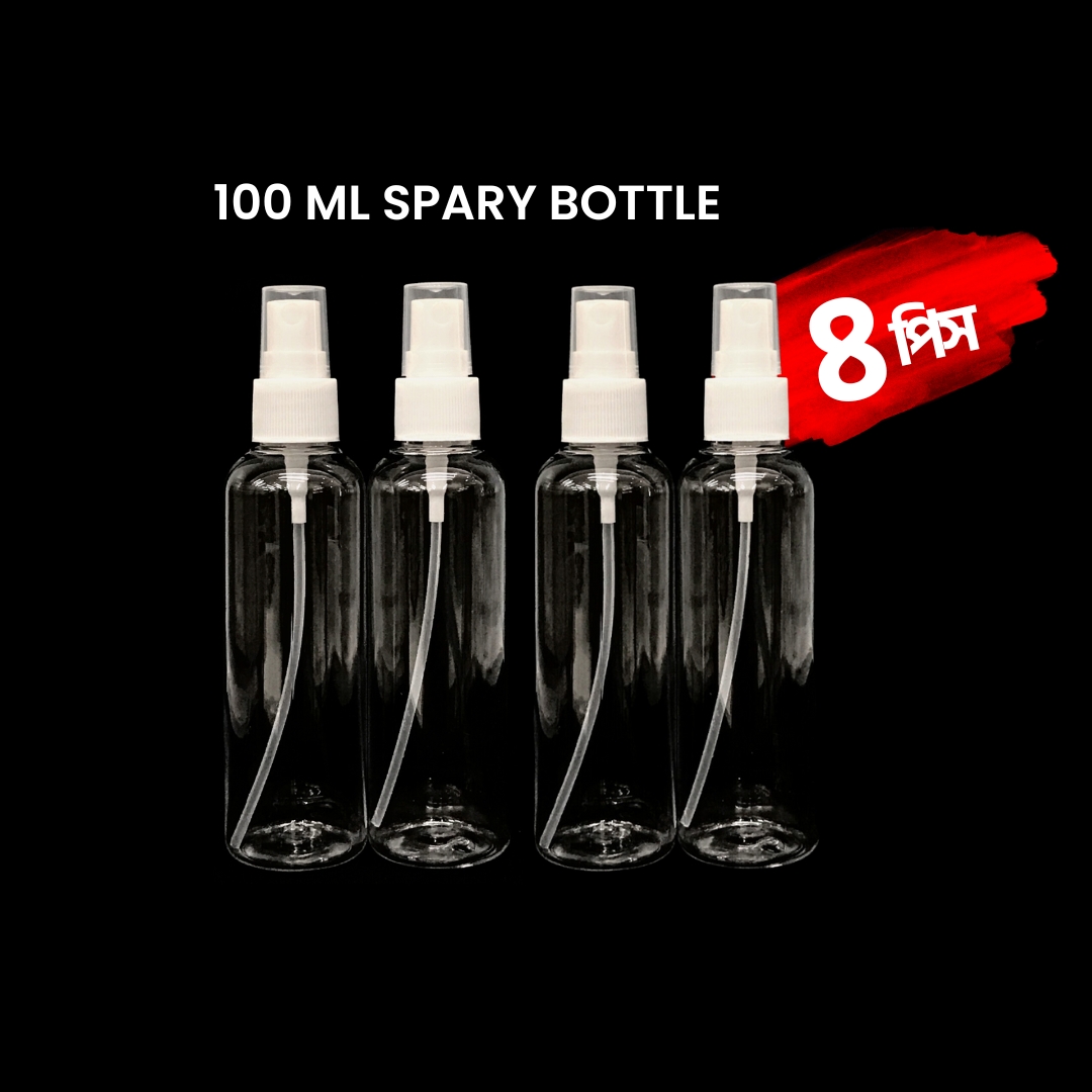 Picture of 100ml Spray bottle Transparent plastic bottle- 4pcs