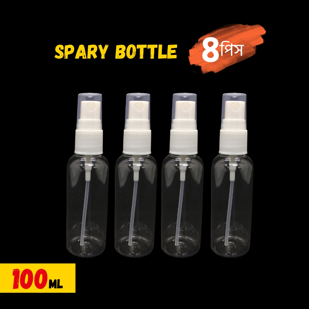 Picture of 100ml Spray bottle Transparent plastic bottle- 4pcs