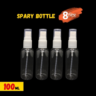 Picture of 100ml Spray bottle Transparent plastic bottle- 4pcs