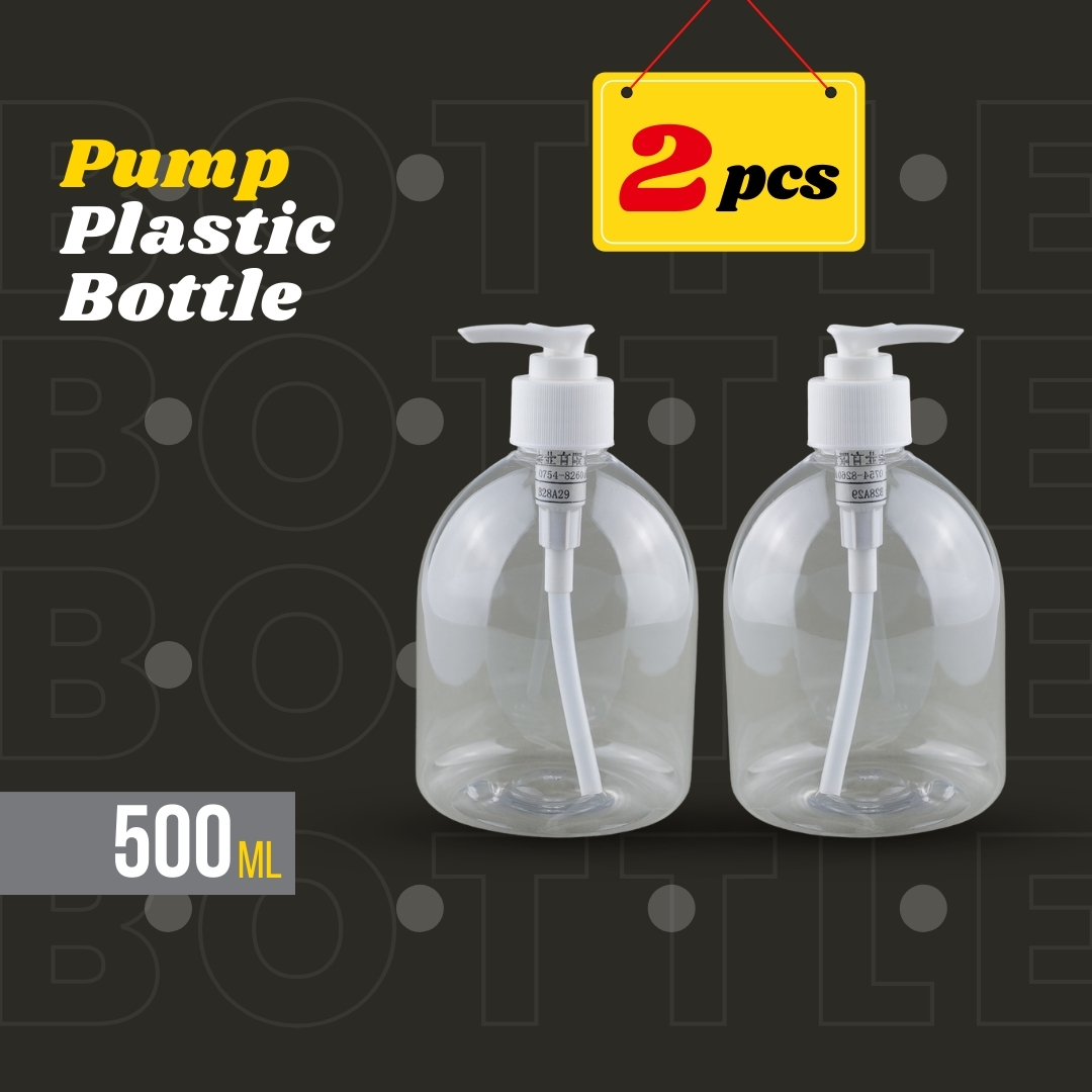 Picture of Refillable Empty Pump Plastic Bottle Hand Wash Pump Liquid Soap Dispenser 500ML- 2PCS