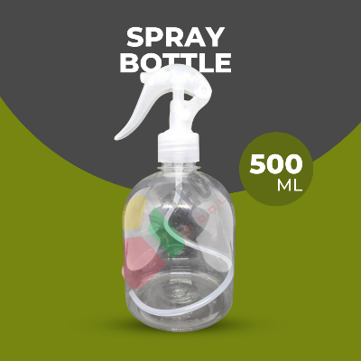 Picture of Spray Bottle 500ml with LOCK Switch Nozzle Flower Garden Water Disinfection Transparent