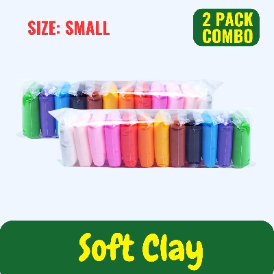 Picture of 12 Colors Soft Super Light Clay Modeling Air Dry Clay For DIY Handmade Toys | Size Small | 2 pcs pack