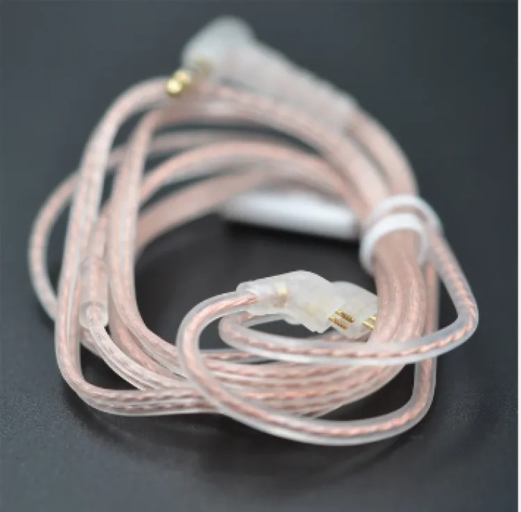 Picture of KZ Copper Cable "C" pin Replacement Cable With Mic compatible with KZ -ZSN, ZSN PRO, ZS10 PRO