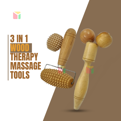 Picture of 3 In 1 Wood Therapy Massage Tools Combo Pack